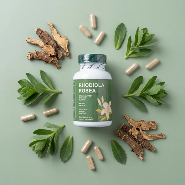Floraviva Rhodiola Rosea | Recupera tu energía, combate el cansancio y afronta el día con más enfoque y menos estrés.